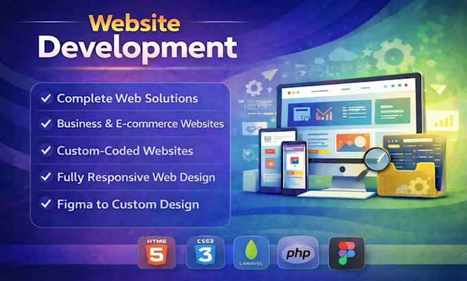 We Offer I will build responsive website and do custom development