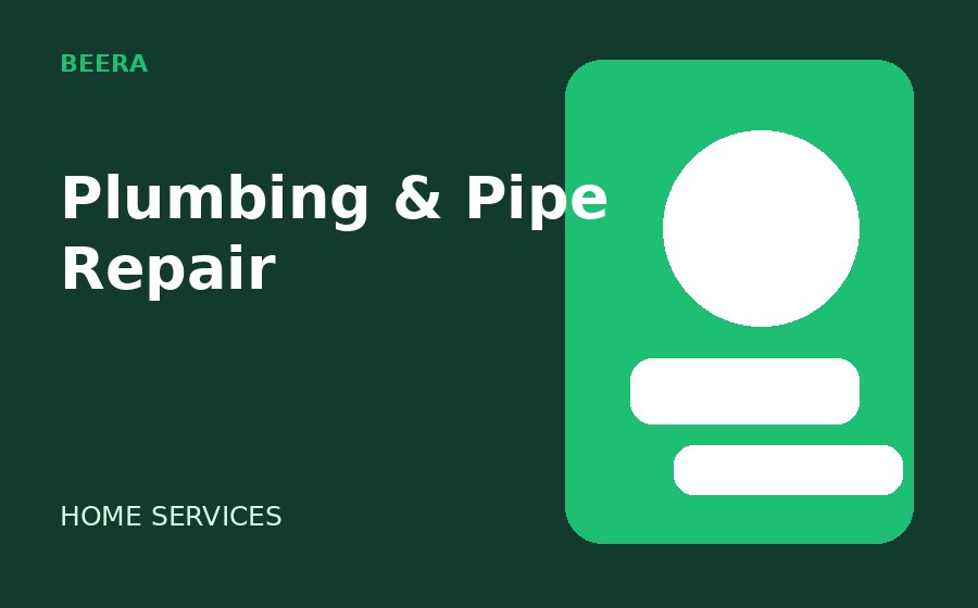 I will repair leaking pipes and install plumbing fixtures professionally